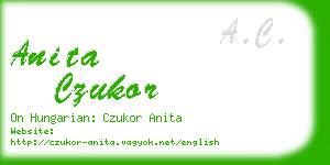 anita czukor business card